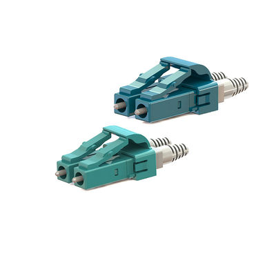 Connettore a fibra ottica LC compatto con doppia connessione per reti ad alta densità